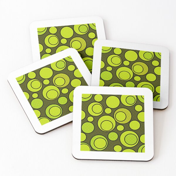 Item preview, Seamless Abstract Pattern With Green Circles Ornamental Elements Print Background designed and sold by BobaAndBearSvg.