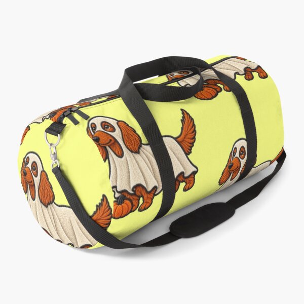 Item preview, Spooky Ghost Dachshund with Pumpkin – Faux Chenille Halloween Dog designed and sold by Jaani-T.