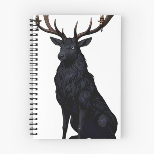 Item preview, Gothic Black Stag Antler Candle Guardian designed and sold by IllumeInk.