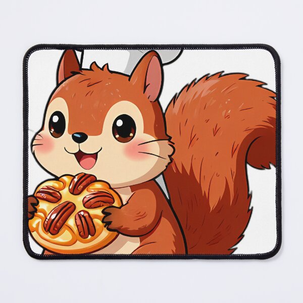 Item preview, Cute Red Squirrel Baker with Pecan Cinnamon Braid designed and sold by pumsquare.