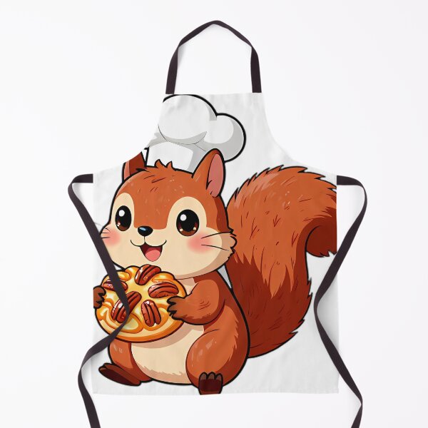 Item preview, Cute Red Squirrel Baker with Pecan Cinnamon Braid designed and sold by pumsquare.