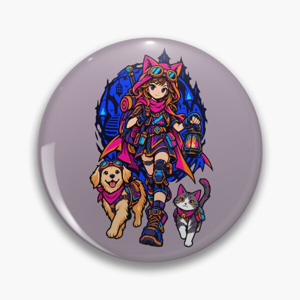 Item preview, Cute Anime Dungeon Explorer Girl Dog Cat Fantasy Adventure designed and sold by KungPowUnicorn.