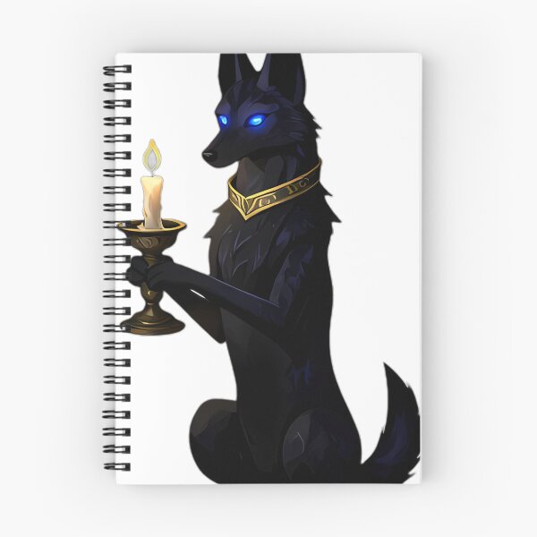 Item preview, Gothic Anubis Jackal Ritual Candle Guardian designed and sold by IllumeInk.