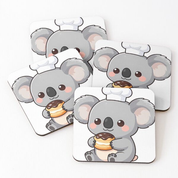 Item preview, Cute Baby Koala Baker with Custard Eclair designed and sold by pumsquare.
