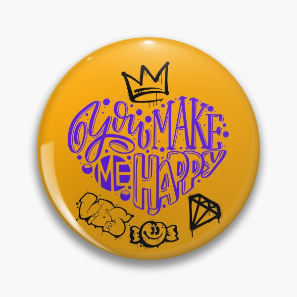Item preview, You Make Me Happy Purple Typography Heart designed and sold by V8Green.