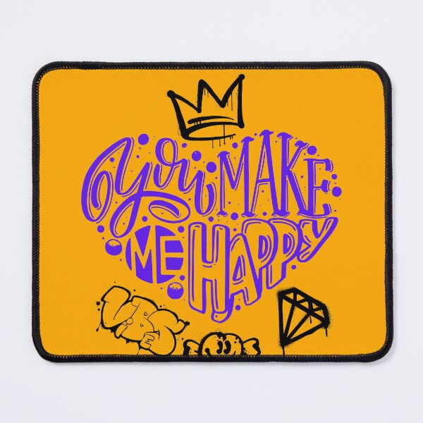 Item preview, You Make Me Happy Purple Typography Heart designed and sold by V8Green.