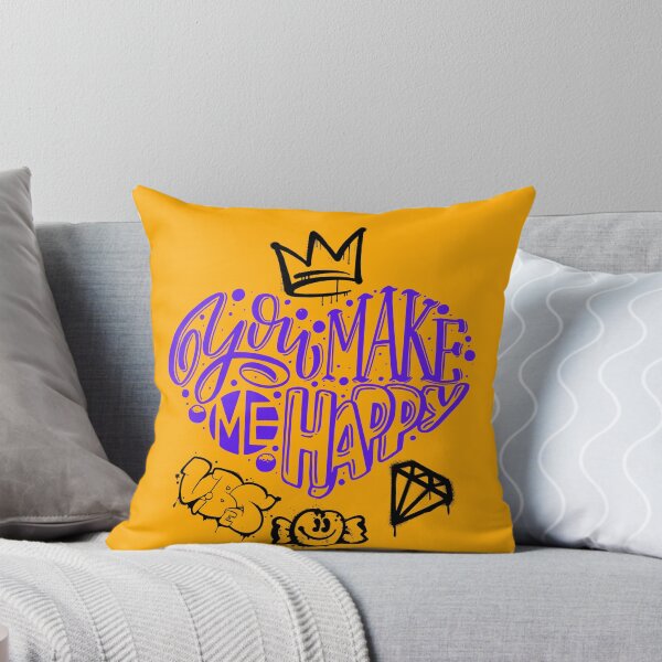 Item preview, You Make Me Happy Purple Typography Heart designed and sold by V8Green.