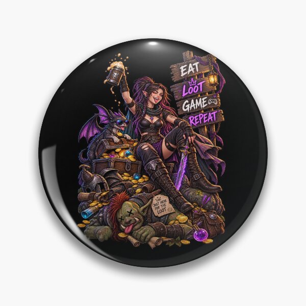 Item preview, Eat Loot Game Repeat Fantasy Gamer designed and sold by LosthopeCreations.