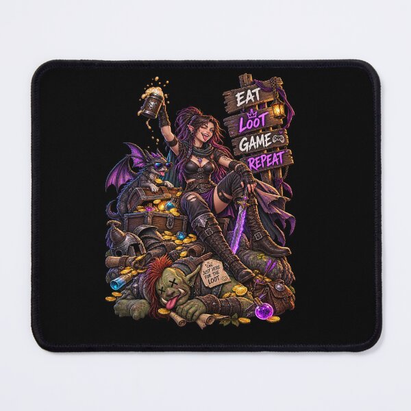Item preview, Eat Loot Game Repeat Fantasy Gamer designed and sold by LosthopeCreations.