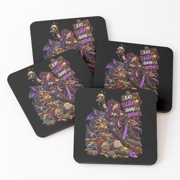 Item preview, Eat Loot Game Repeat Fantasy Gamer designed and sold by LosthopeCreations.