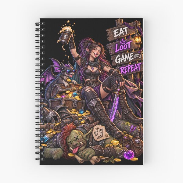 Item preview, Eat Loot Game Repeat Fantasy Gamer designed and sold by LosthopeCreations.
