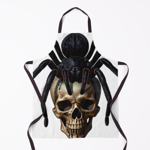 Item preview, Gothic Obsidian Spider Skull Candle Guardian designed and sold by IllumeInk.