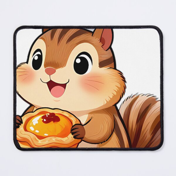 Item preview, Cute Chipmunk Baker with Pumpkin Danish Tart designed and sold by pumsquare.