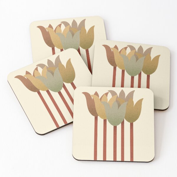 Item preview, Flower Market - Earth Tones Abstract Tulips on Cream designed and sold by DuckyRubin.