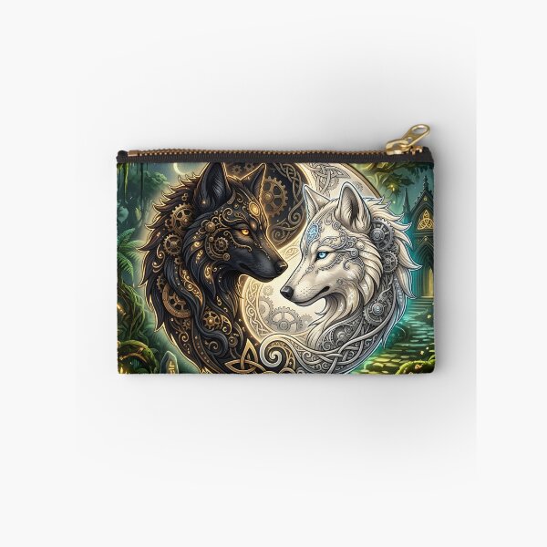 Item preview, Celtic Yin Yang Wolves – Steampunk Harmony designed and sold by nicky2342.