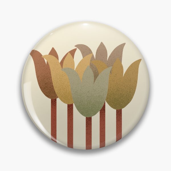 Item preview, Flower Market - Earth Tones Abstract Tulips on Cream designed and sold by DuckyRubin.