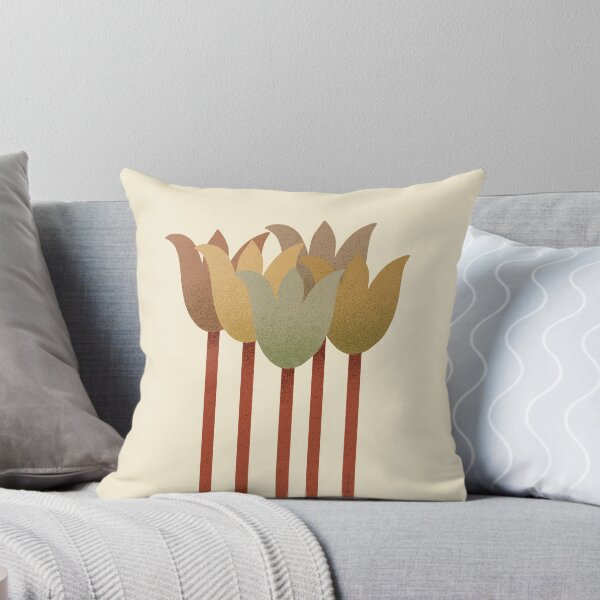 Item preview, Flower Market - Earth Tones Abstract Tulips on Cream designed and sold by DuckyRubin.