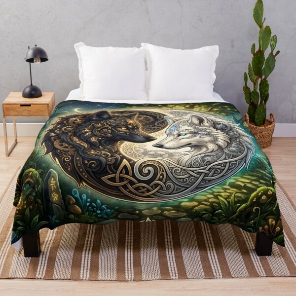 Item preview, Celtic Yin Yang Wolves – Steampunk Harmony designed and sold by nicky2342.