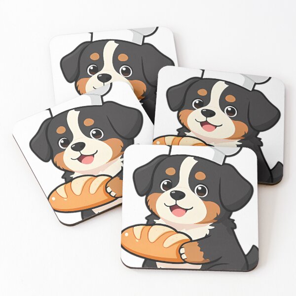 Item preview, Cute Bernese Puppy Baker with Sourdough Loaf designed and sold by pumsquare.
