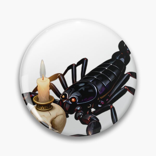 Item preview, Gothic Emperor Scorpion Skull Candle Guardian designed and sold by IllumeInk.