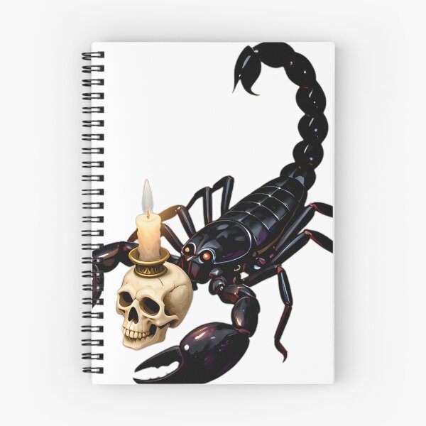 Item preview, Gothic Emperor Scorpion Skull Candle Guardian designed and sold by IllumeInk.