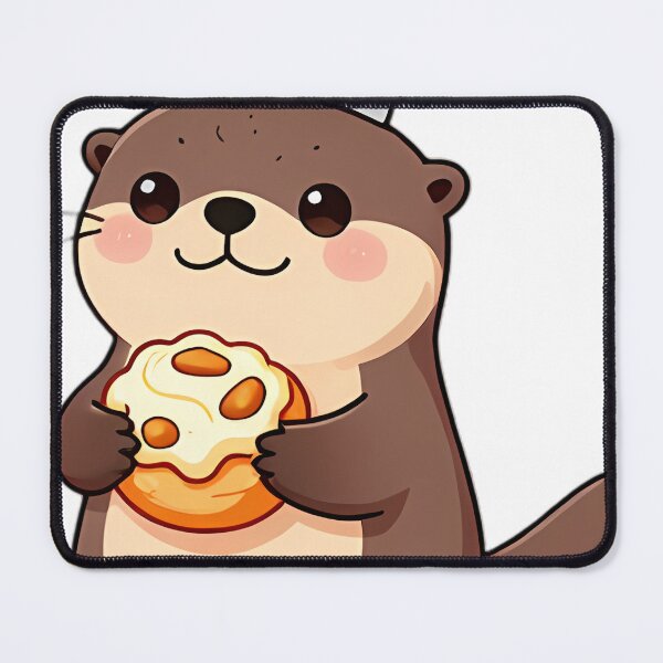 Item preview, Cute River Otter Baker with Glazed Apple Fritter designed and sold by pumsquare.