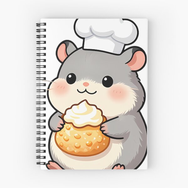 Item preview, Cute Dwarf Hamster Baker with Vanilla Cream Puff designed and sold by pumsquare.