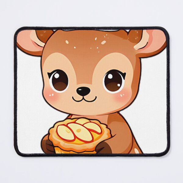 Item preview, Cute Baby Deer Fawn Baker with Caramel Apple Tartlet designed and sold by pumsquare.