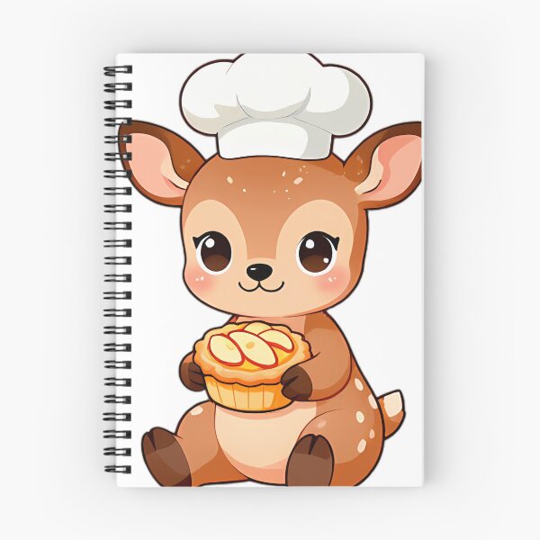 Item preview, Cute Baby Deer Fawn Baker with Caramel Apple Tartlet designed and sold by pumsquare.