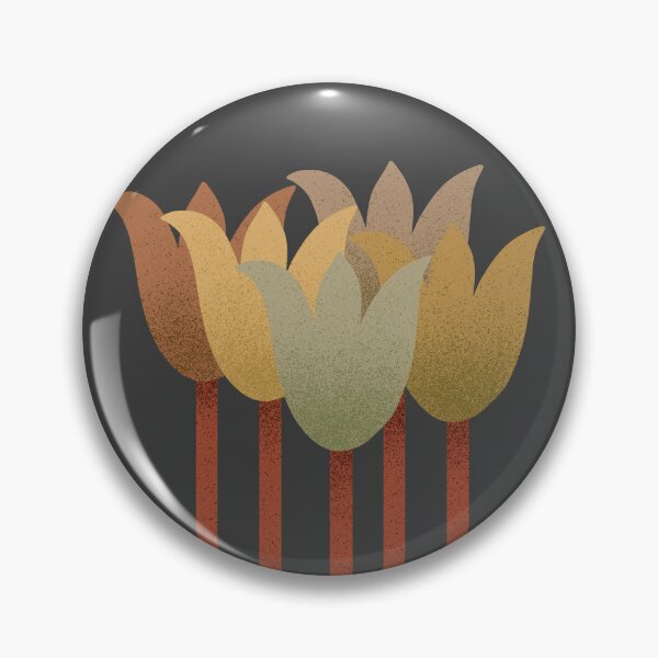 Item preview, Flower Market - Earth Tones Abstract Tulips on Black designed and sold by DuckyRubin.