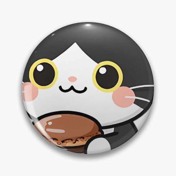 Item preview, Cute Tuxedo Kitten Baker with Chocolate Macaron designed and sold by pumsquare.