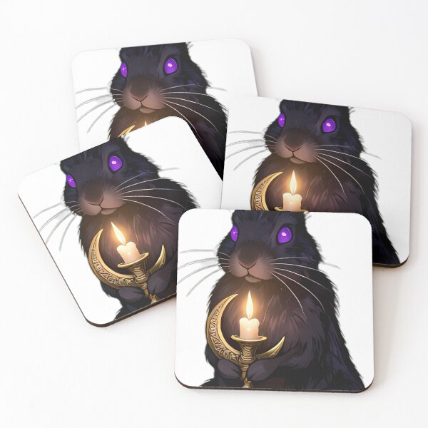 Item preview, Gothic Lunar Hare Crescent Candle Guardian designed and sold by IllumeInk.