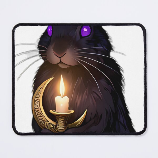 Item preview, Gothic Lunar Hare Crescent Candle Guardian designed and sold by IllumeInk.