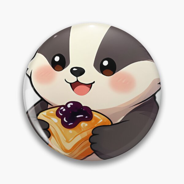 Item preview, Cute Badger Cub Baker with Blackberry Turnover designed and sold by pumsquare.