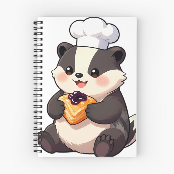 Item preview, Cute Badger Cub Baker with Blackberry Turnover designed and sold by pumsquare.