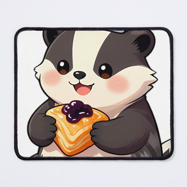 Item preview, Cute Badger Cub Baker with Blackberry Turnover designed and sold by pumsquare.