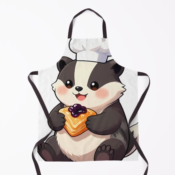 Item preview, Cute Badger Cub Baker with Blackberry Turnover designed and sold by pumsquare.