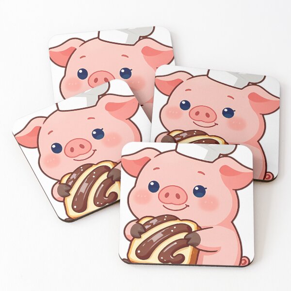 Item preview, Cute Baby Piglet Baker with Chocolate Babka designed and sold by pumsquare.