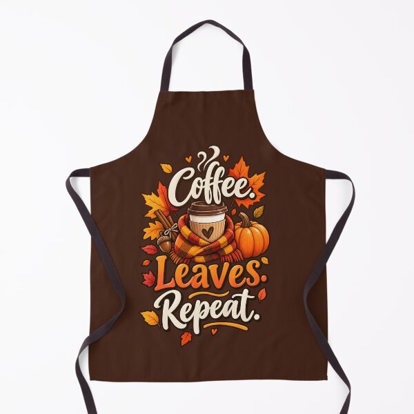 Item preview, Coffee Leaves Repeat – Cozy Autumn Coffee Lover Design designed and sold by blankTeeShirt.