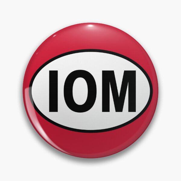 Item preview, Isle of Man IOM Oval Country Code Sticker designed and sold by The Digital Compass.