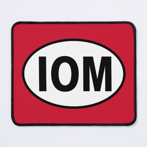Item preview, Isle of Man IOM Oval Country Code Sticker designed and sold by The Digital Compass.