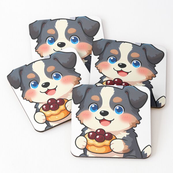 Item preview, Cute Aussie Puppy Baker with Cherry Almond Tart designed and sold by pumsquare.