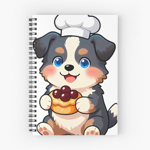 Item preview, Cute Aussie Puppy Baker with Cherry Almond Tart designed and sold by pumsquare.