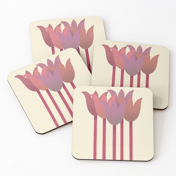 Item preview, Flower Market - Warm Tones Abstract Tulips on Cream designed and sold by DuckyRubin.