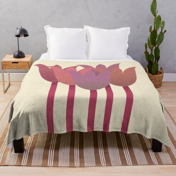 Item preview, Flower Market - Warm Tones Abstract Tulips on Cream designed and sold by DuckyRubin.