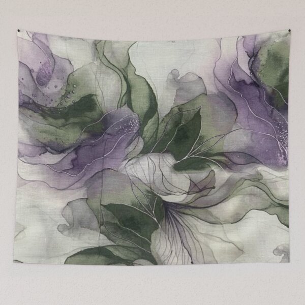 Item preview, Abstract Watercolors Pattern in Green and Purple  designed and sold by ZedColors.