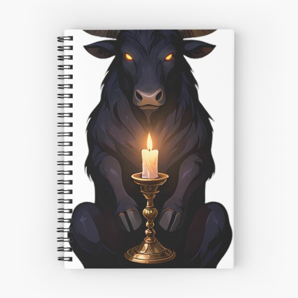 Item preview, Gothic Black Bull Altar Candle Guardian designed and sold by IllumeInk.
