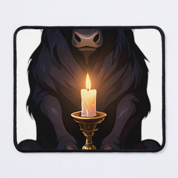 Item preview, Gothic Black Bull Altar Candle Guardian designed and sold by IllumeInk.