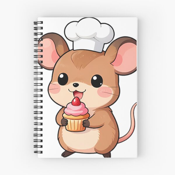 Item preview, Cute Little Mouse Baker with Strawberry Cupcake designed and sold by pumsquare.