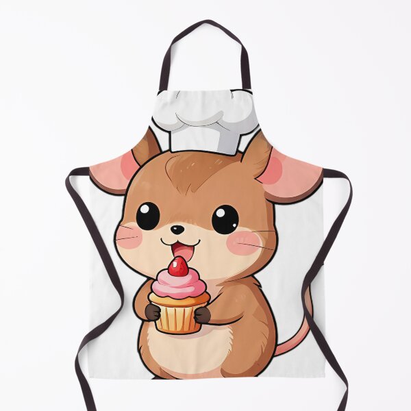 Item preview, Cute Little Mouse Baker with Strawberry Cupcake designed and sold by pumsquare.